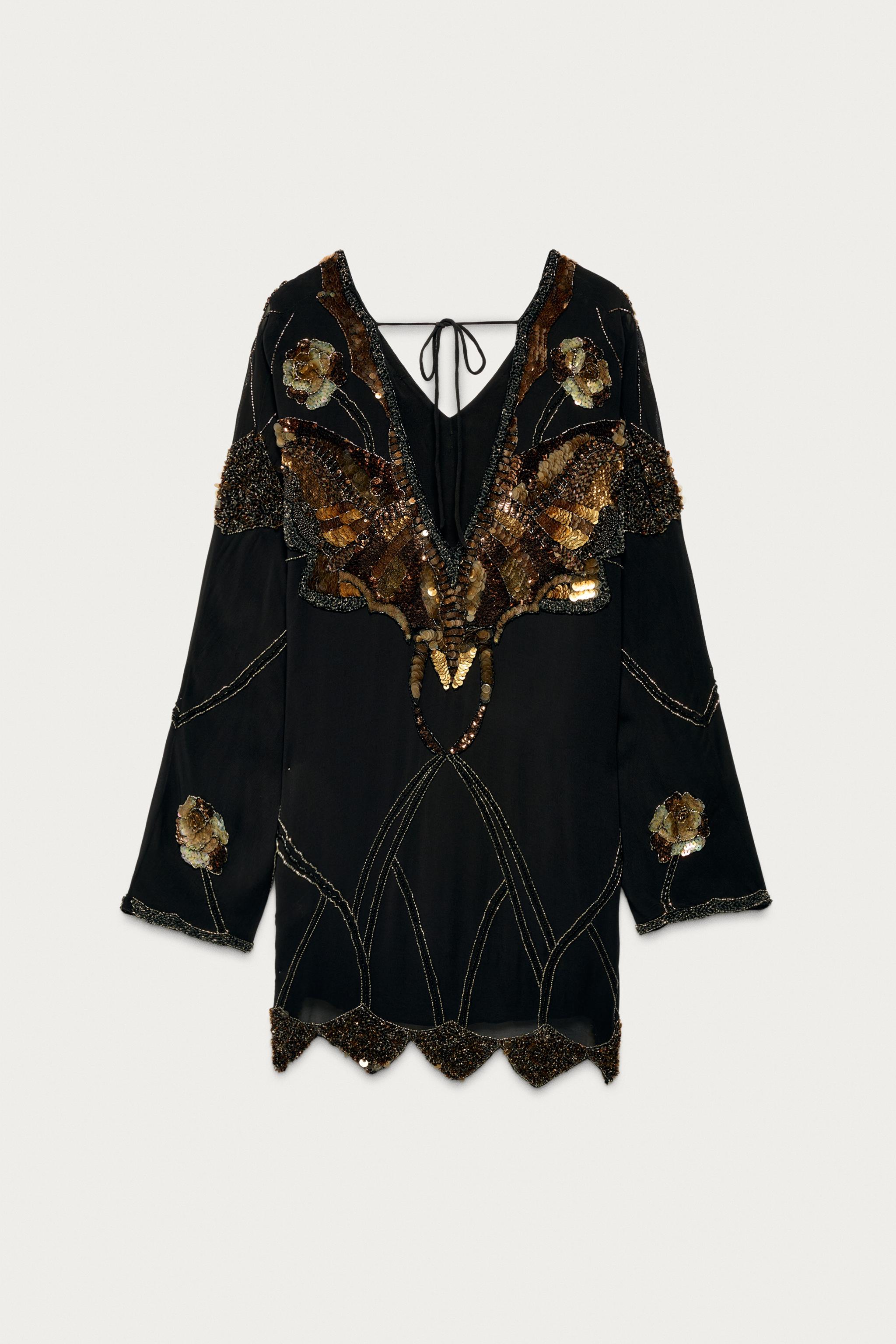 EMBROIDERED SEQUIN DRESS MARISA BERENSON X ZARA